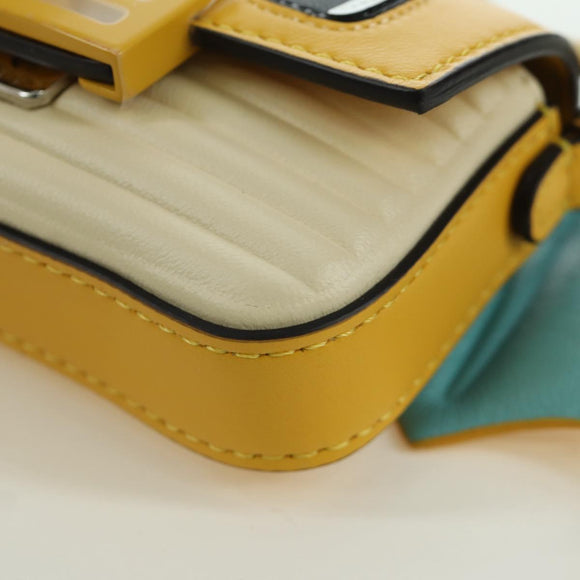 FENDI x FRGMT x POKÉMON Nano Bucket Dragon Bag Leather Yellow Auth 166960SM