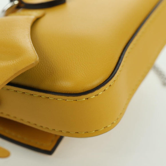 FENDI x FRGMT x POKÉMON Nano Bucket Dragon Bag Leather Yellow Auth 166960SM