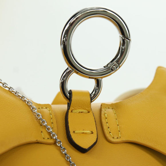 FENDI x FRGMT x POKÉMON Nano Bucket Dragon Bag Leather Yellow Auth 166960SM
