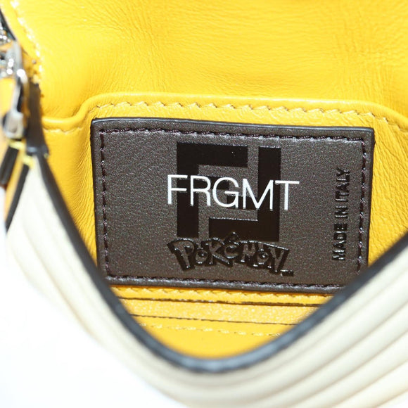 FENDI x FRGMT x POKÉMON Nano Bucket Dragon Bag Leather Yellow Auth 166960SM