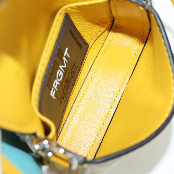 FENDI x FRGMT x POKÉMON Nano Bucket Dragon Bag Leather Yellow Auth 166960SM