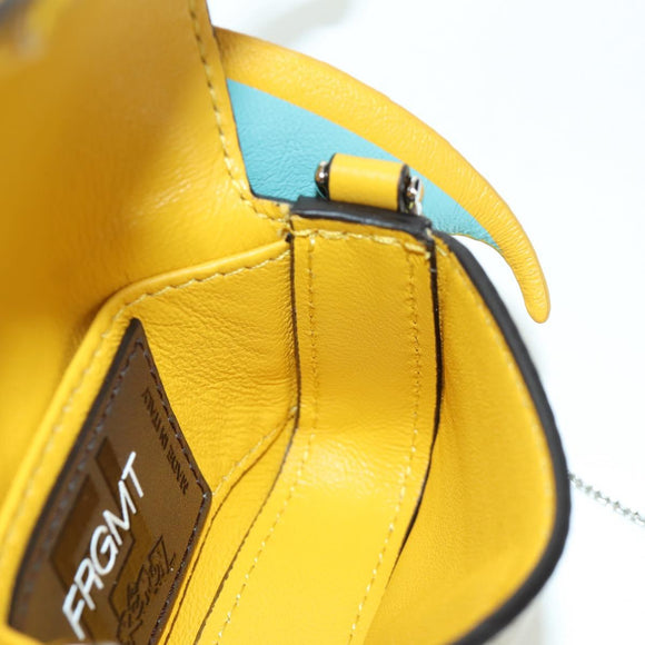 FENDI x FRGMT x POKÉMON Nano Bucket Dragon Bag Leather Yellow Auth 166960SM