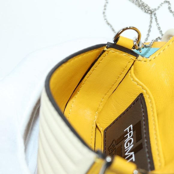FENDI x FRGMT x POKÉMON Nano Bucket Dragon Bag Leather Yellow Auth 166960SM