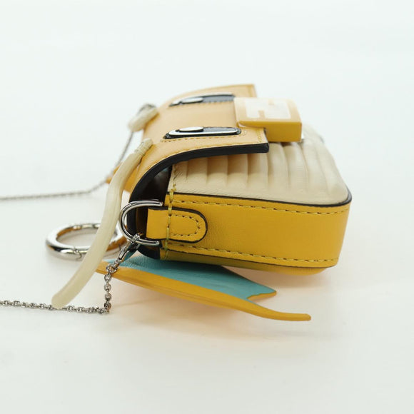 FENDI x FRGMT x POKÉMON Nano Bucket Dragon Bag Leather Yellow Auth 166960SM