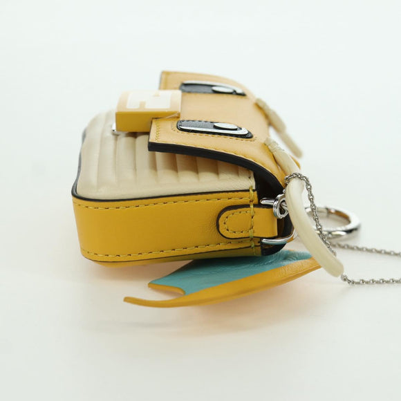 FENDI x FRGMT x POKÉMON Nano Bucket Dragon Bag Leather Yellow Auth 166960SM