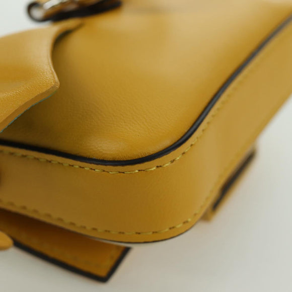 FENDI x FRGMT x POKÉMON Nano Bucket Dragon Bag Leather Yellow Auth 166961SM