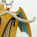 FENDI x FRGMT x POKÉMON Nano Bucket Dragon Bag Leather Yellow Auth 166961SM-21