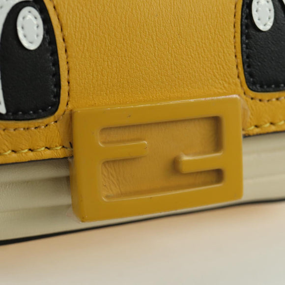 FENDI x FRGMT x POKÉMON Nano Bucket Dragon Bag Leather Yellow Auth 166961SM
