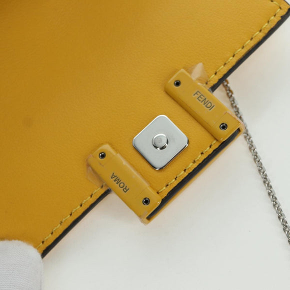 FENDI x FRGMT x POKÉMON Nano Bucket Dragon Bag Leather Yellow Auth 166961SM