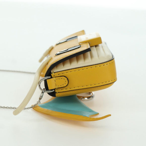 FENDI x FRGMT x POKÉMON Nano Bucket Dragon Bag Leather Yellow Auth 166961SM