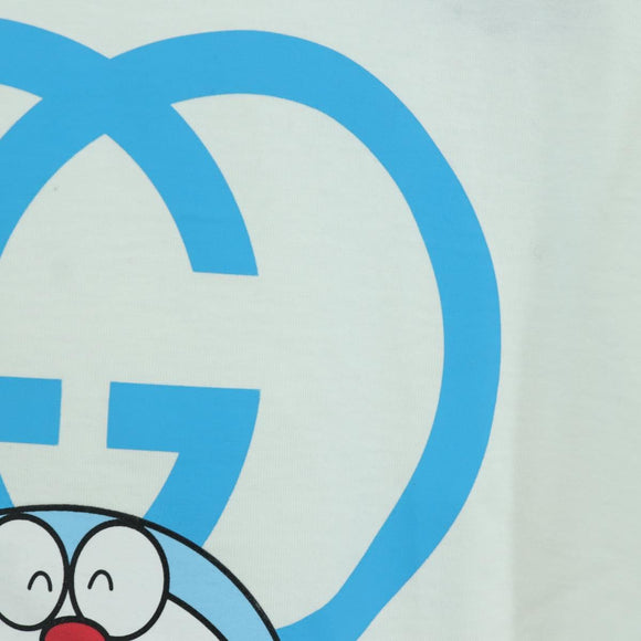 GUCCI GUCCI × Doraemon Short Sleeved T Shirt Cotton Blue White Auth 166963SM