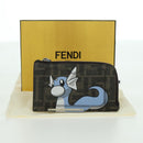 FENDI x FRGMT x POKÉMON Zucca Canvas Dratini Coin Purse Light Blue Auth 166964SM-12