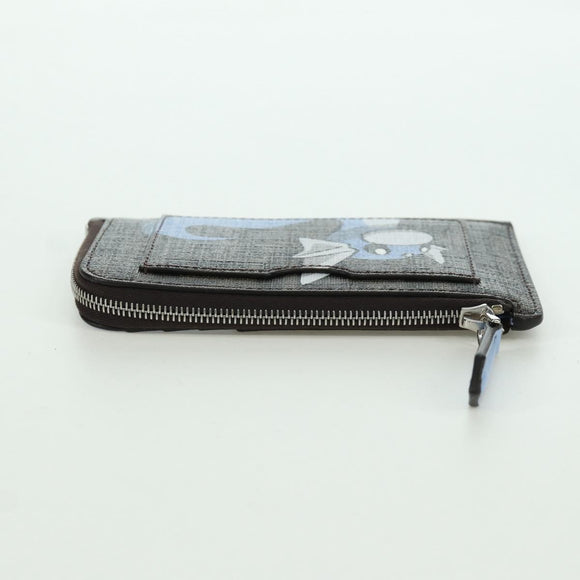 FENDI x FRGMT x POKÉMON Zucca Canvas Dratini Coin Purse Light Blue Auth 166964SM
