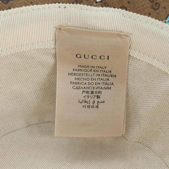 GUCCI x Doraemon Micro GG Supreme Doraemon Bucket Hat Brown Auth 166970SM