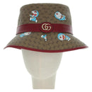 GUCCI x Doraemon Micro GG Supreme Doraemon Bucket Hat Brown Auth 166970SM-13