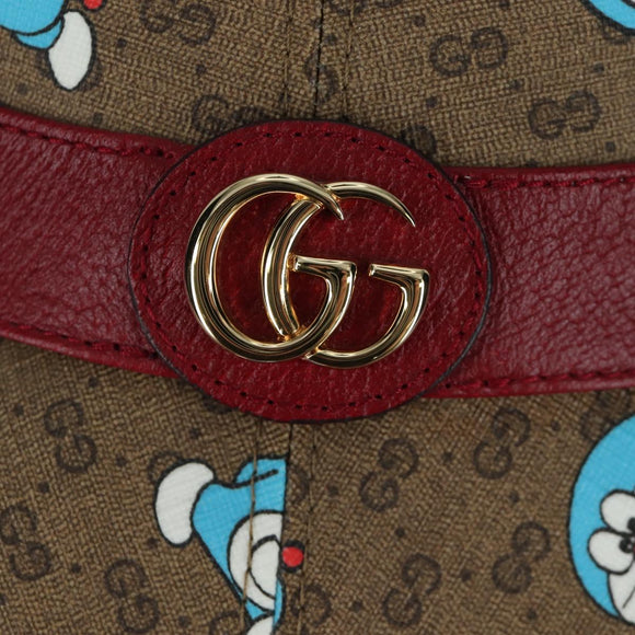 GUCCI x Doraemon Micro GG Supreme Doraemon Bucket Hat Brown Auth 166970SM