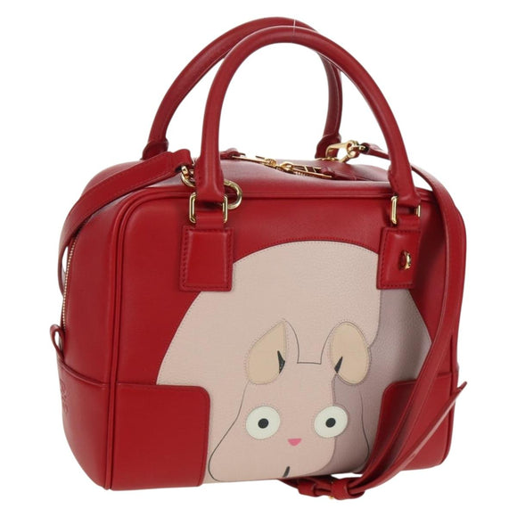 LOEWE × Studio Ghibli Spirited Away Amazona 21 Bag Leather Red Auth 166973SM