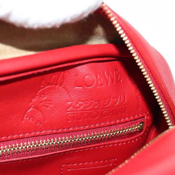 LOEWE × Studio Ghibli Spirited Away Amazona 21 Bag Leather Red Auth 166973SM