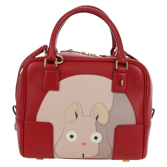 LOEWE × Studio Ghibli Spirited Away Amazona 21 Bag Leather Red Auth 166973SM