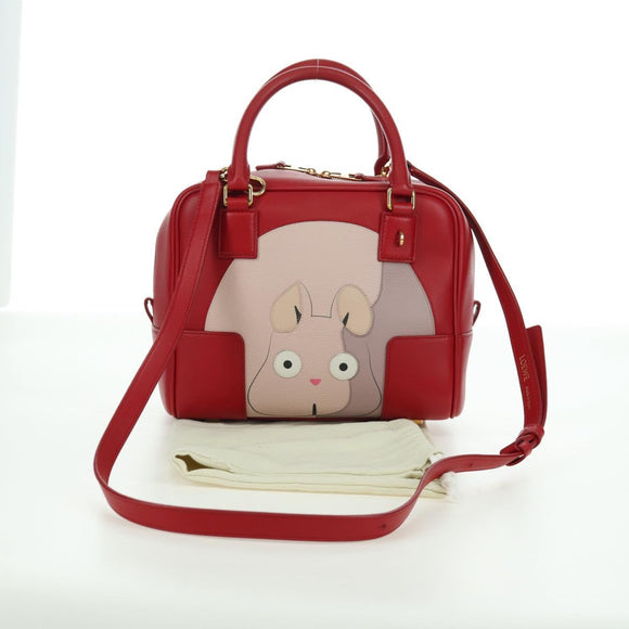 LOEWE × Studio Ghibli Spirited Away Amazona 21 Bag Leather Red Auth 166973SM