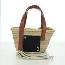 LOEWE × Studio Ghibli My Neighbor Totoro Pitch Black Bag Raffia Auth 166974SM-12