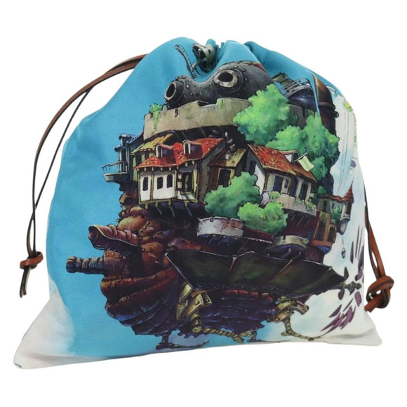 LOEWE × Studio Ghibli Howl's Moving Castle Pouch Canvas Multicolor Auth 166975SM