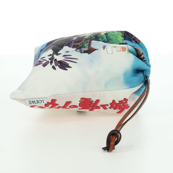 LOEWE × Studio Ghibli Howl's Moving Castle Pouch Canvas Multicolor Auth 166975SM