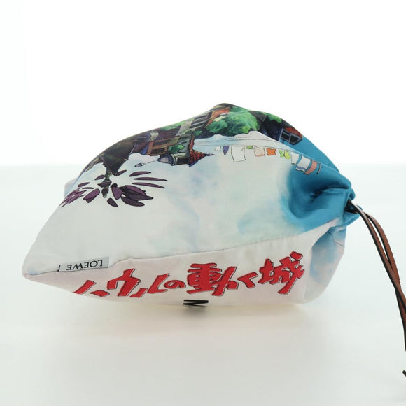 LOEWE × Studio Ghibli Howl's Moving Castle Pouch Canvas Multicolor Auth 166976SM