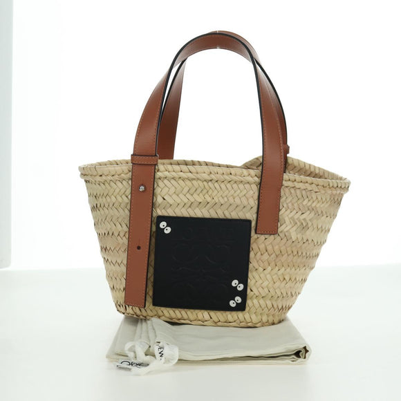 LOEWE × Studio Ghibli My Neighbor Totoro Hand Bag Raffia Beige Auth 166978SM