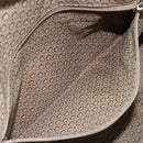 Salvatore Ferragamo Gancini Hand Bag Leather White Silver Auth 166988-24