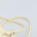 Salvatore Ferragamo Gancini Hand Bag Leather White Silver Auth 166988-15