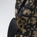 Christian Dior Trotter Canvas Shoulder Bag Navy Gold Auth 166990-9