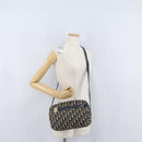 Christian Dior Trotter Canvas Shoulder Bag Navy Gold Auth 166990-20