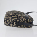 Christian Dior Trotter Canvas Shoulder Bag Navy Gold Auth 166990-3