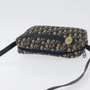 Christian Dior Trotter Canvas Shoulder Bag Navy Gold Auth 166990-6