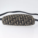 Christian Dior Trotter Canvas Shoulder Bag Navy Gold Auth 166990-5