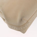 CELINE Hand Bag Leather 2way Beige Gold Auth 166991-16