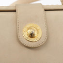 CELINE Hand Bag Leather 2way Beige Gold Auth 166991-18