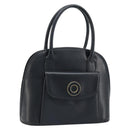 CELINE Hand Bag Leather Black Gold Auth 166992-1