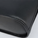 CELINE Hand Bag Leather Black Gold Auth 166992-12