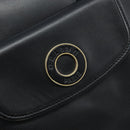 CELINE Hand Bag Leather Black Gold Auth 166992-14