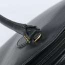 CELINE Hand Bag Leather Black Gold Auth 166992-16