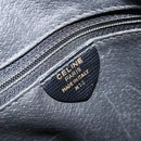 CELINE Hand Bag Leather Black Gold Auth 166992-18