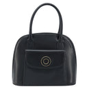 CELINE Hand Bag Leather Black Gold Auth 166992-2