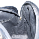 CELINE Hand Bag Leather Black Gold Auth 166992-20