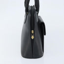 CELINE Hand Bag Leather Black Gold Auth 166992-4