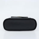 CELINE Hand Bag Leather Black Gold Auth 166992-9