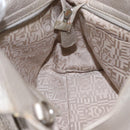 Salvatore Ferragamo Gancini Sofia Hand Bag Leather Beige Silver Auth 166994A-20