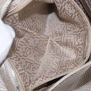 Salvatore Ferragamo Gancini Sofia Hand Bag Leather Beige Silver Auth 166994A-23