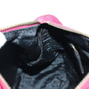 PRADA Schoudertas met Ketting Nylon Roze Goud Auth 166995A-21